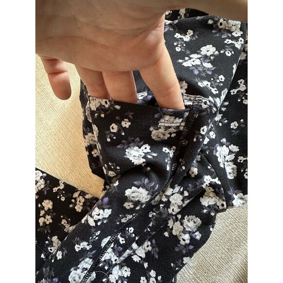 Victoria’s Secret Pink Ultimate High Waisted‎ Black Floral Legging Size Large - Picture 3 of 9